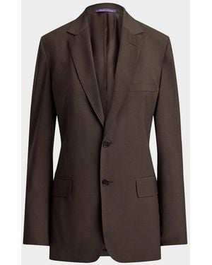 Ralph Lauren Tropical Wool Single-Breasted Blazer - Brown