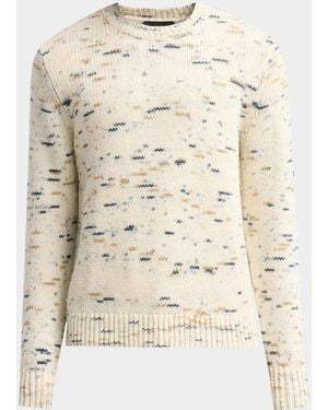 Vince Apos;S Wool Super Space Dye Crewneck Sweater - Natural