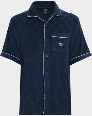 Ksubi Toweling T-Box Short-Sleeve Resort Shirt - Blue