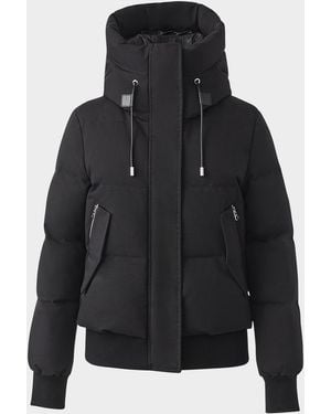 Mackage Nefi Nordic Tech Down Jacket With Hood - Blue
