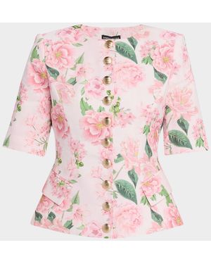 Generation Love Adriana Floral Short-Sleeve Jacket - Pink