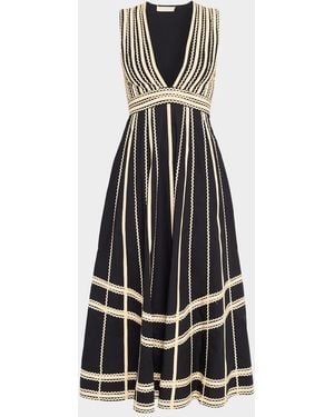 Ulla Johnson Palermo Deep-V Midi Dress - White