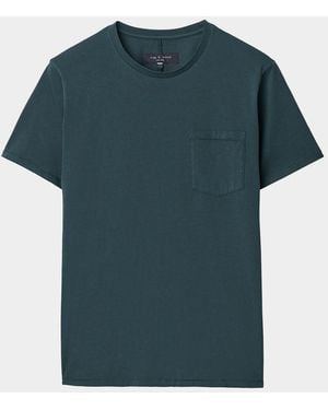 Rag & Bone Apos;S Cotton Garment-Dyed Pocket T-Shirt - Green