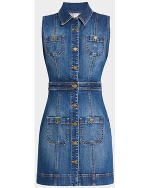 Ramy Brook Katalina Sleeveless Denim Mini Dress - Blue