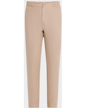 Bugatchi Apos;S Tristan Linen Drawstring Pants - Natural