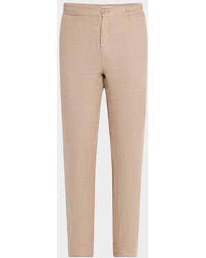 Bugatchi Tristan Linen Drawstring Pants - Natural