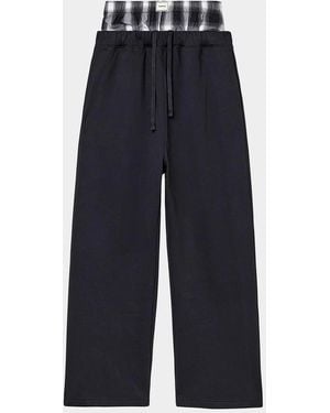 Purple Apos;S Dual Waistband Cotton Sweatpants - Blue
