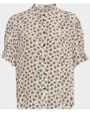 Rag & Bone Dakota Floral Silk-Blend Shirt - White