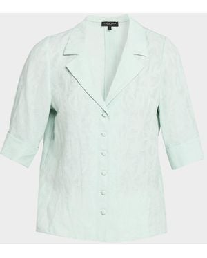 Rag & Bone Carmella Puff-Sleeve Blouse - Blue
