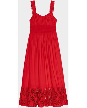 Rails Moira Embroidered Cotton Midi Dress