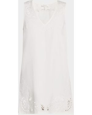 Rag & Bone Featherweight Belle Eyelet Mini Dress - White