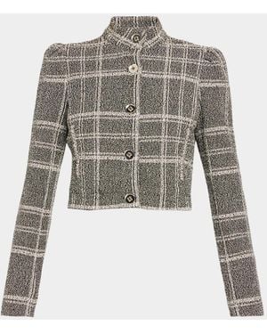 Ramy Brook Gwen Cropped Tweed Jacket - Gray
