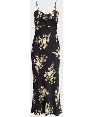 Veronica Beard Kieren Floral Slip Dress - White