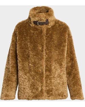Herno Faux Fur Jacket - Brown