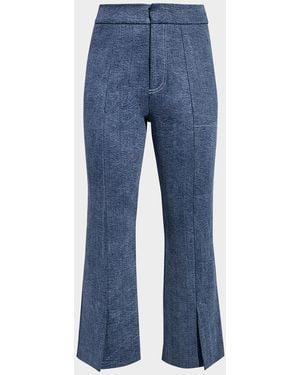 AS by DF Gianna Cropped Micro Flare Pants - Blue