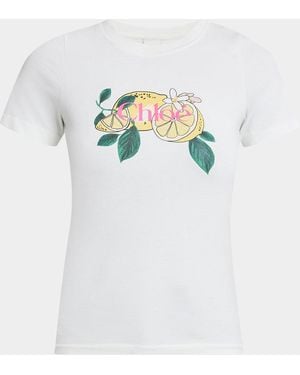 Chloé Lemon Print T-Shirt - White