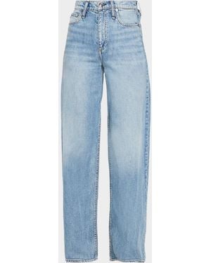 Rag & Bone Sofie Featherweight Denim Wide-Leg Jeans - Blue