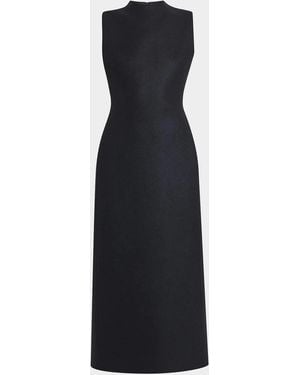 Maison Margiela Virgin Wool Midi Dress - Blue
