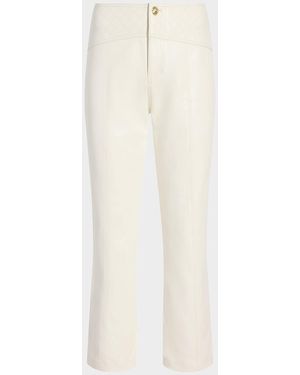 Cinq À Sept Quilted Vegan Leather Pants - White