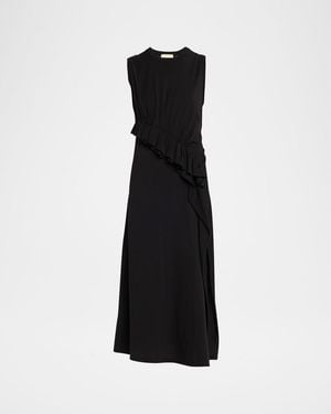 Ulla Johnson Jeune Ruffled Sleeveless Midi Dress - Black