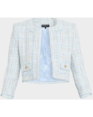Generation Love Salvador Cropped Tweed Blazer - Blue