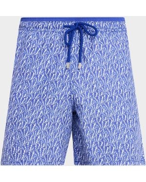 Vilebrequin Apos;S Graphic Shells Swim Trunks - Blue
