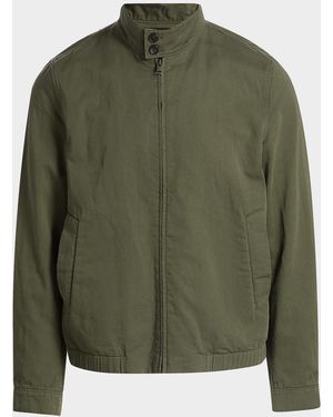 Vince Apos;S Cotton-Linen Bomber Jacket - Green