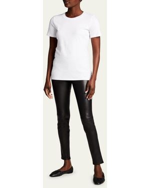 Theory Adbelle Skinny Leather Leggings - White