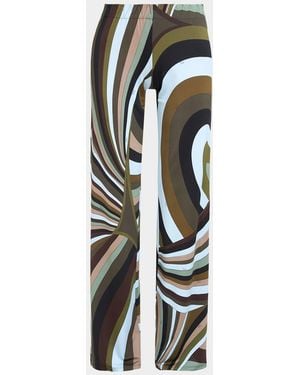 PUCCI Iride Jersey Straight-Leg Pull-On Pants - White