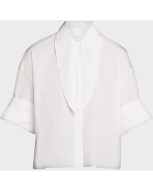 Twp Tie One On Superfine Cotton Shirt - White