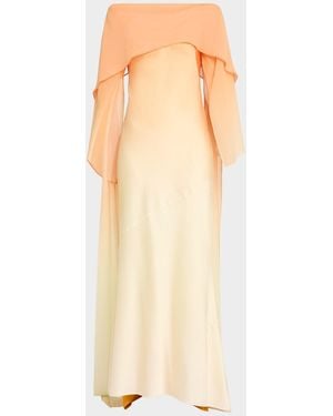 Significant Other Devlyn Long-Sleeve Satin Gown - Multicolor