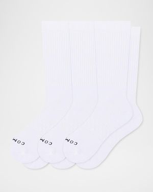 COMRAD Apos;S 3-Pack Cotton Crew Socks - White