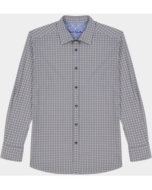 Robert Graham Gresham Geometric Sport Shirt - Gray