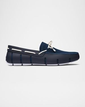 Swims Apos;S Braided Lace Mesh Loafers - Blue