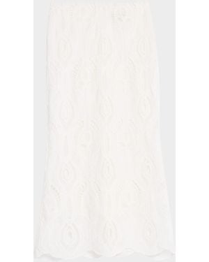 JBQ Kenzie Eyelet-Embroidered Maxi Skirt - White