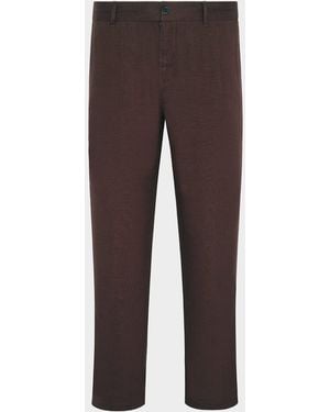 Onia Apos;S Stretch Linen Flat-Front Pants - Brown