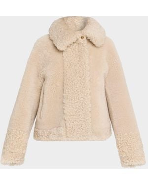 Moncler Gobain Shearling Jacket - Natural