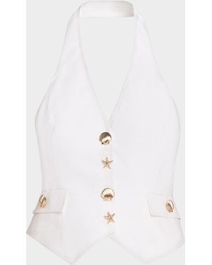 Cara Cara Prescott Linen Halter Top - Natural