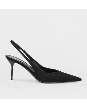 Paris Texas Lidia 70Mm Leather Slingback Pumps - Black