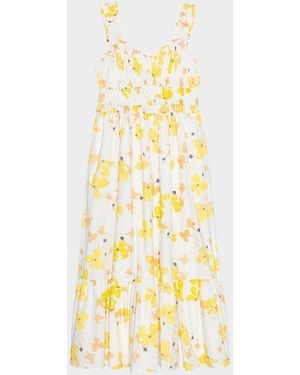 Rails Rafaella Floral Sleeveless Midi Dress - Metallic