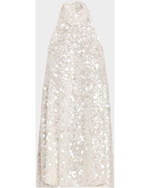 HELSI Megan Backless Sequin Halter Mini Dress - White