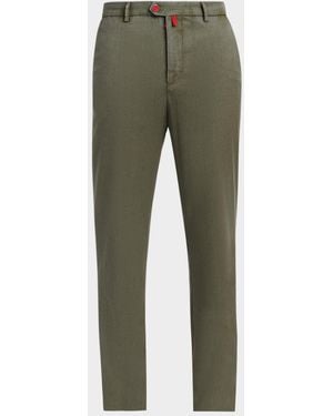 Kiton Apos;S Wool Tapered-Leg Pants - Green