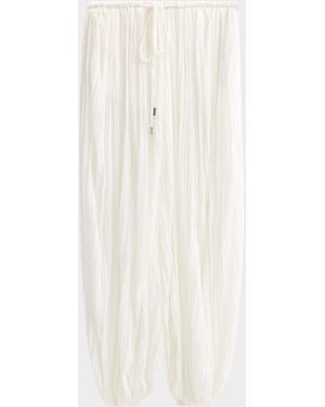 Jonathan Simkhai Afton Crinkle Jersey Balloon Pants - White