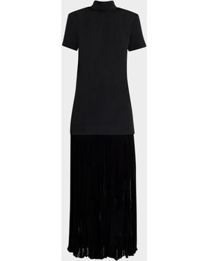 STAUD Pia Tie-Neck Maxi Dress - Black