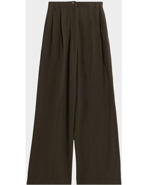 IRO Pallia Wide-Legs Wool Pants - Green