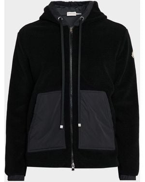 Moncler Fleece Full-Zip Hoodie - Black