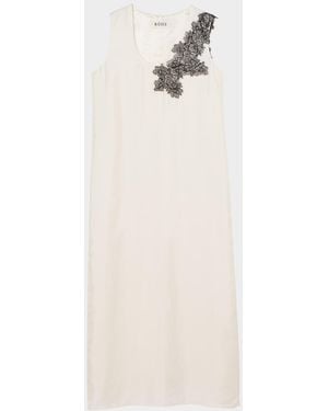 Rohe Scoop-Neck Silk Lace Dress - Natural