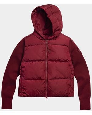 Canada Goose Hybridge Wide Quilt Knit Hoodie - Red