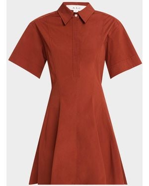 A.L.C. Dell Short-Sleeve Mini Dress - Red