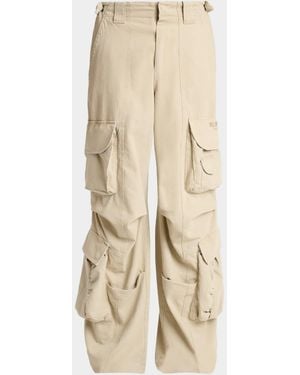 Balmain Apos;S Washed Cotton Loose-Fit Cargo Pants - Natural
